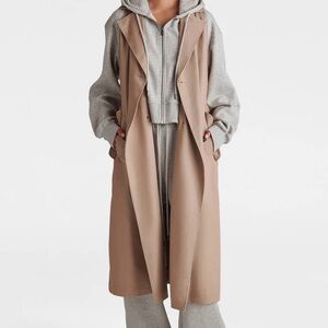 Tan Sleeveless Trench Coat